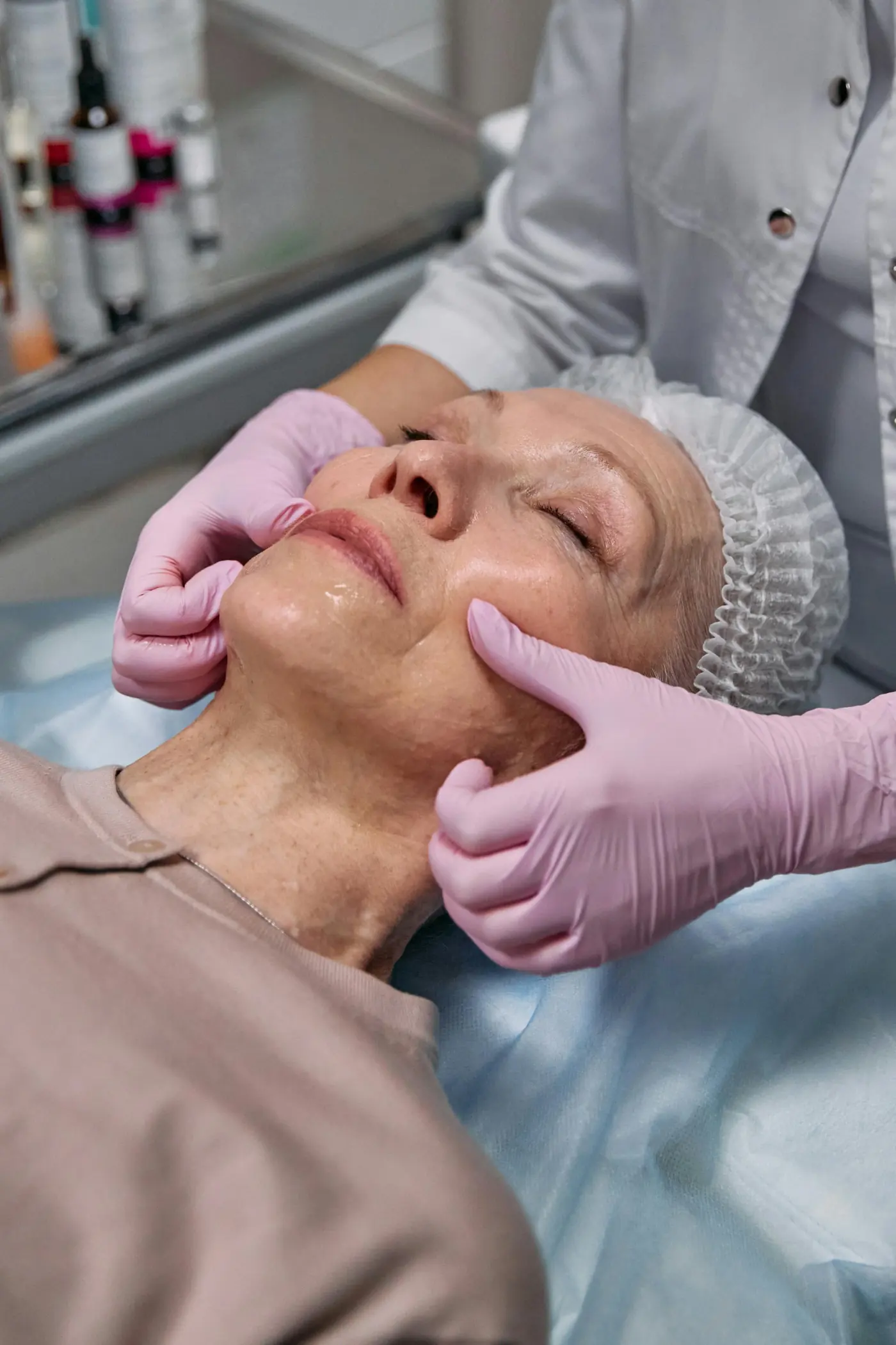 Healthy facial skin image representing anti-ageing and skin barrier care